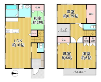 【間取り】 | 堺市中区深阪1丁 | リビング階段でお子様の出入りも見守れる安心設計。和室や豊富な収納で家族みんなが快適に暮らせます。