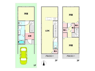 尼崎市西桜木町売り土地の間取り
