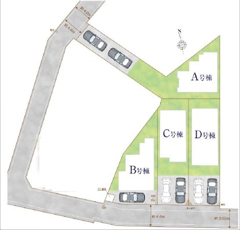 【区画図】 | 新座市栗原　全4棟　B号棟 | B号棟