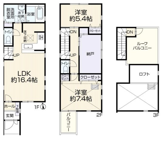戸塚区上倉田町　中古戸建ての間取り
