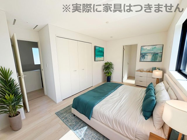 新築戸建・新築建売　郡山市字賀庄【制震＋耐震】桜小・郡山三中の洋室|※家具を配置した場合のイメージ図になります！実際に家具はつきません。