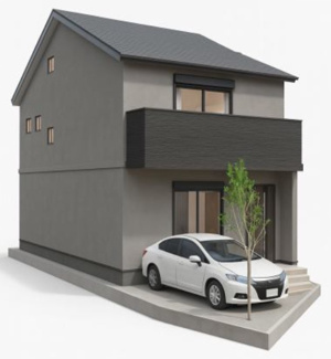 【外観パース】 | 右京区嵯峨伊勢ノ上町　建築条件つき
