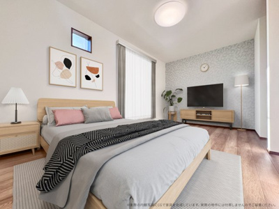 【完成予想図】 | 【4号棟　LDKイメージ】
※画像は設計図面を基に作成したイメージです。