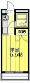 洋室５．５帖の間取りです♪