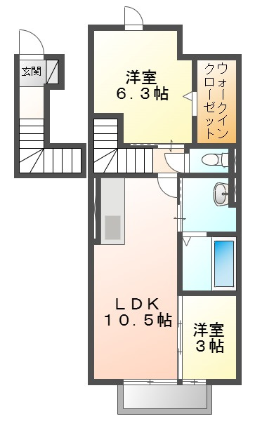 クレール　Ｃの間取り