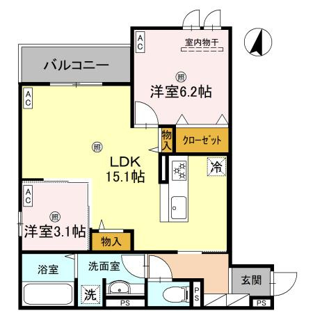 CASA　MUKAINOの間取り