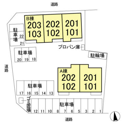 【区画図】 | イエロー アイリス Ｂ