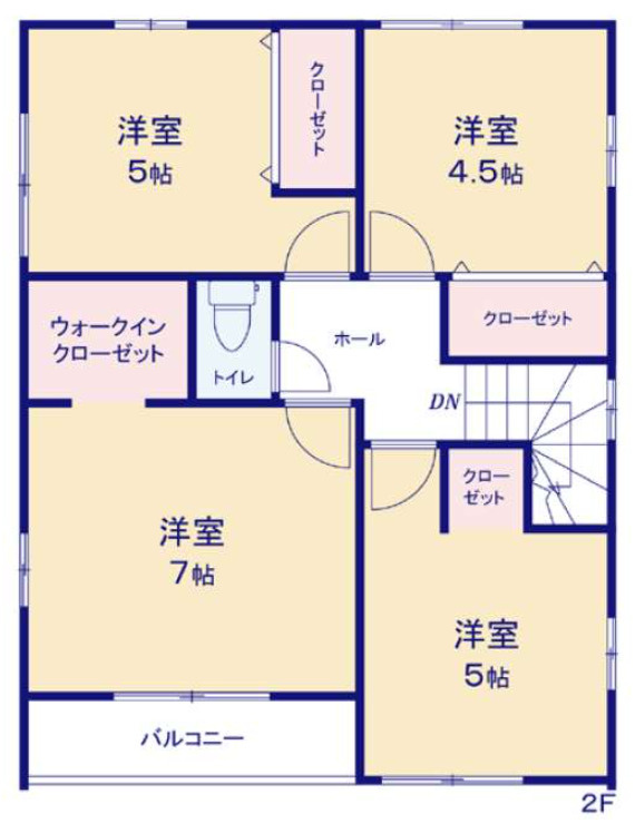 【仲介手数料無料】所沢市小手指南１期全２棟１号棟　所沢の新築なら西武ハウジングの間取り