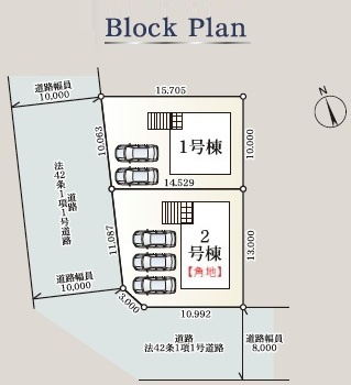 【新築戸建】札幌市南区澄川5条12丁目2棟の区画図