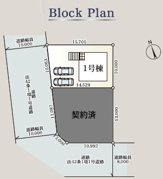 【新築戸建】札幌市南区澄川5条12丁目2棟の区画図