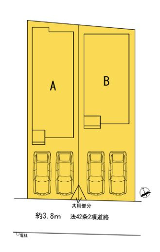 南区西大沼3丁目新築戸建て　B号棟の区画図|区画図「南区西大沼3丁目新築戸建て」
