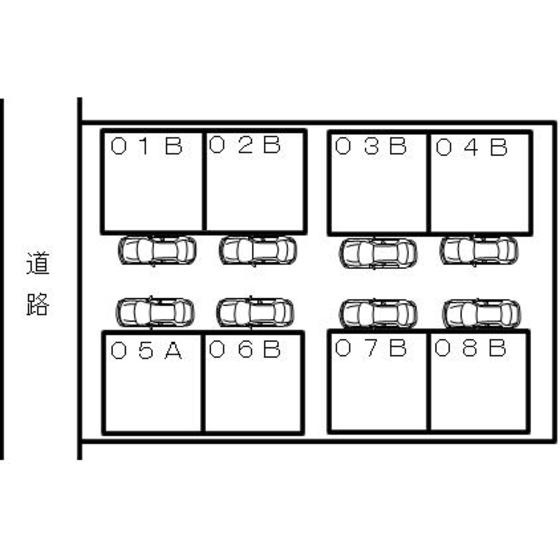 茜部菱野３丁目貸家の駐車場