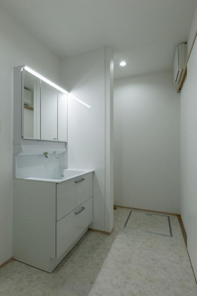 上庄原新築戸建の独立洗面台