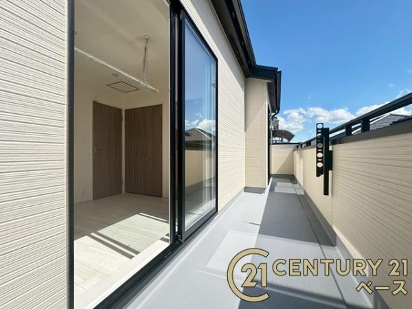 磯城郡田原本町八尾 ／新築一戸建のバルコニー|■現地撮影写真■ お洗濯物もよく乾く、日当たりのよい南向きバルコニー。