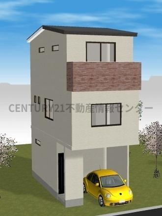 【その他】 | 三津屋北２丁目　建築条件付宅地　 | ※モデルハウスのお写真です。
建築参考プラン（間取り図面参照）
　延床面積：８１.７８平米
　間取り：３ＬＤＫ
　価格：２０８０万円
