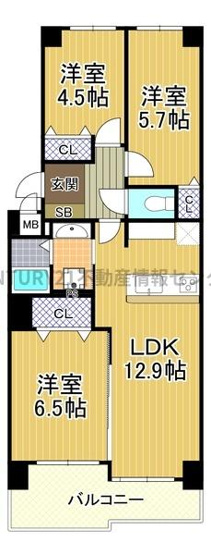 【間取り】 | シティハイツこの花 | 総戸数367戸の大規模マンション！
敷地内に公園有！