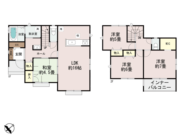 うるま市与那城82　3区画A号棟　新築戸建ての間取り|Ａ号棟（販売図1）
