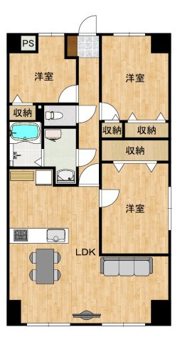 サーパス新下関Ⅰ405号の間取り|※現状優先