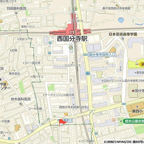 カリーノ西国分寺の地図