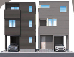 【外観パース】 | 【名古屋市中川区山王3丁目3-9新築戸2号棟】✨️露橋小学校・山王中学校