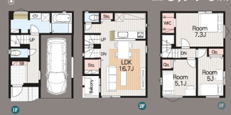 【間取り】 | 【名古屋市中川区山王3丁目3-9新築戸2号棟】✨️露橋小学校・山王中学校