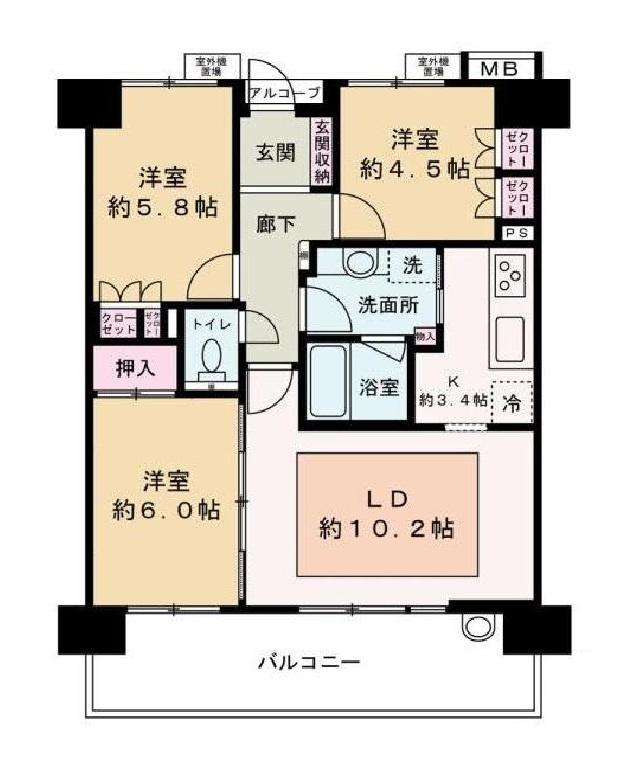 サンセリテ太田の間取り