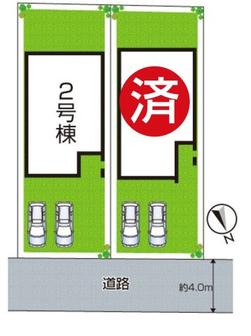 藤井寺市陵南町　新築一戸建ての区画図|全2区画