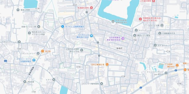 藤井寺市陵南町　新築一戸建ての地図