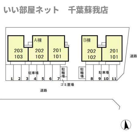 コーポ小倉　Ａの区画図