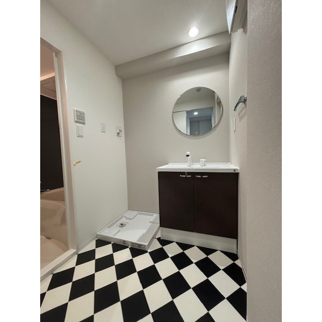 ブロード東灘深江駅前レジデンスの洗面所|コンパクトで使いやすい洗面所