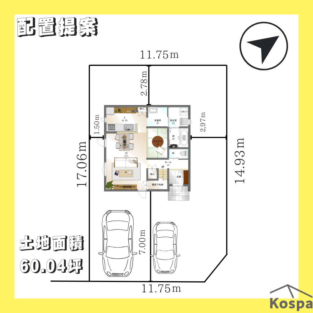 花園町に全3区画！！売土地① ☆生活利便性に恵まれた立地の外観|スーパーやコンビニ・公園など徒歩圏内。生活に便利な環境です。