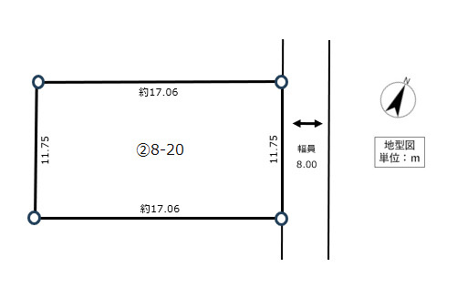 花園町に全3区画！！売土地② ☆生活利便性に恵まれた立地の区画図