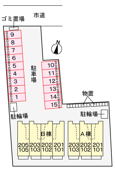 オリエント中島　Ａの区画図