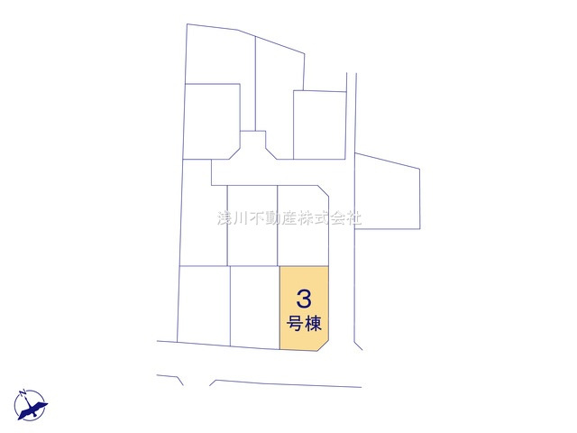 八王子市　川口町　新築一戸建て　８６期の区画図|～全11棟の新しいコミュニティーが誕生　角地につき陽当たり・風通し良好～