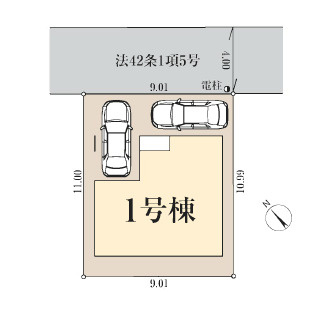 和光市中央2丁目　耐震×省エネ　長期優良住宅の区画図