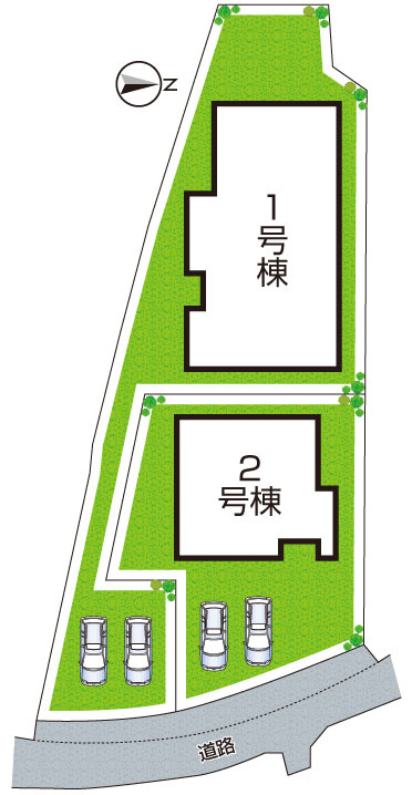 岸和田市池尻町　第3期　新築一戸建ての区画図|全2区画