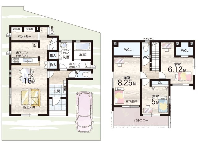 現地説明会開催　木津川市木津南後背　新築一戸建ての間取り