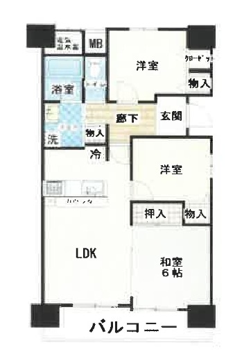 水鉄アーバンコンフォート岩出の間取り