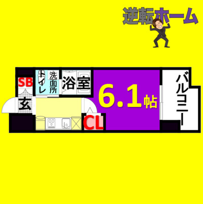 Live Casa堀田　名古屋市賃貸　仲介手数料無料の間取り