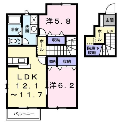 ひまわり　Ｂの間取り