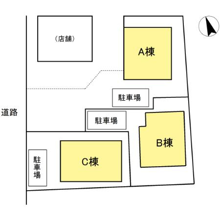 国立市谷保戸建　Aの区画図