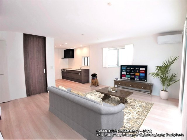 国立市谷保戸建　Aの居間・リビング