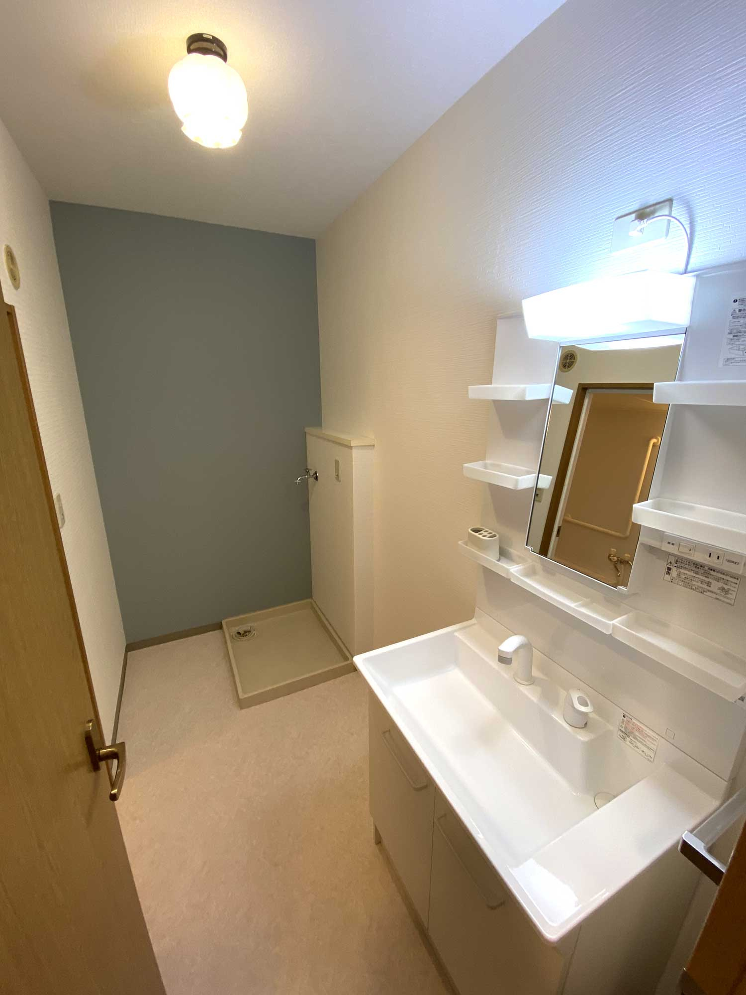 ハイツサンパークの洗面所|シャンプードレッサー設置