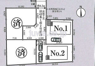 【新築分譲住宅】富士見市諏訪第7の区画図