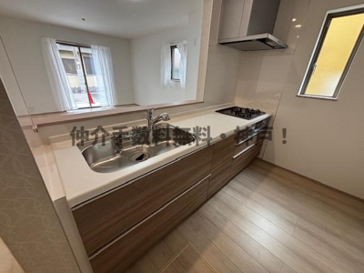 【キッチン】 | 明石市大蔵谷奥　新築戸建　仲介手数料無料！ | きれいなキッチンです