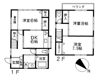 【間取り】 | 石井貸家