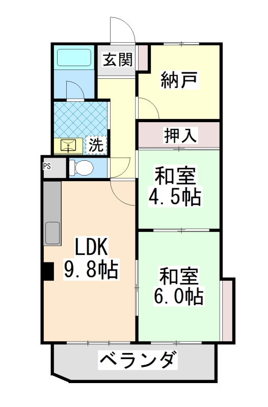 シャトー宮坂の間取り