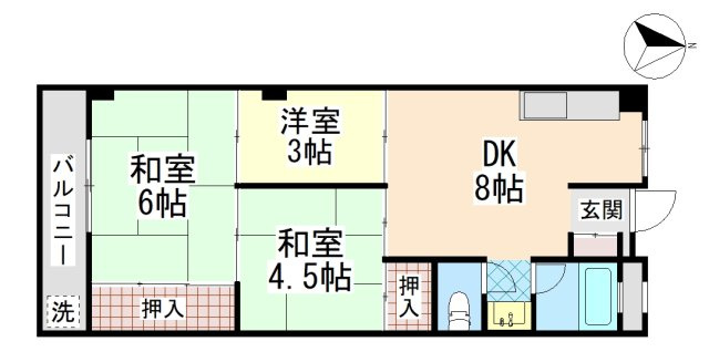 大和スカイハイツの間取り