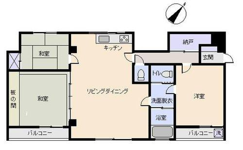 熱海来の宮マンションの間取り