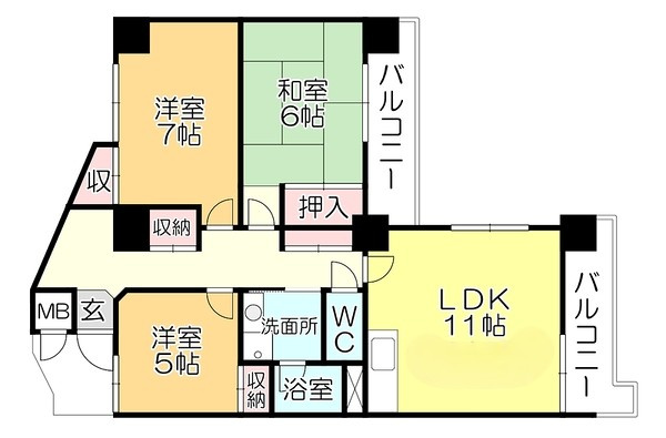 ラ・ディジェム旭【10,000円キャッシュバック対象物件】の間取り